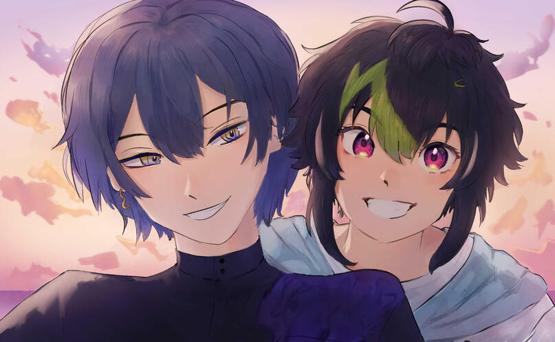 Inami Rai and Koyanagi Rou fanart Inami Rai and Koyanagi Rou fanart
